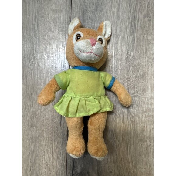 Highlights Plush Bunny Toy With Green Dress 10 Inches Book Plush Stuffed Animal - Picture 1 of 5